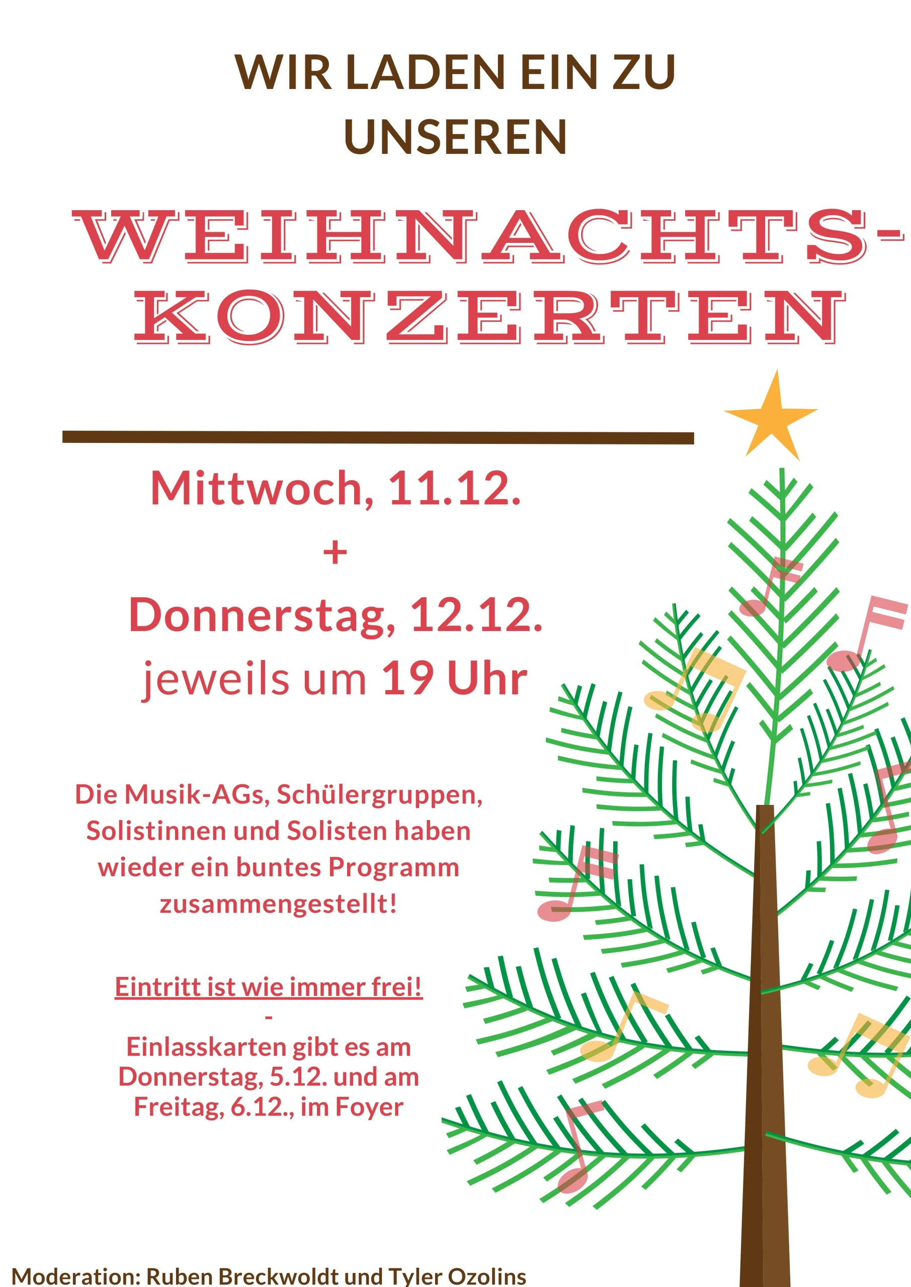 Plakat zum Weihnachtskonzert 2024