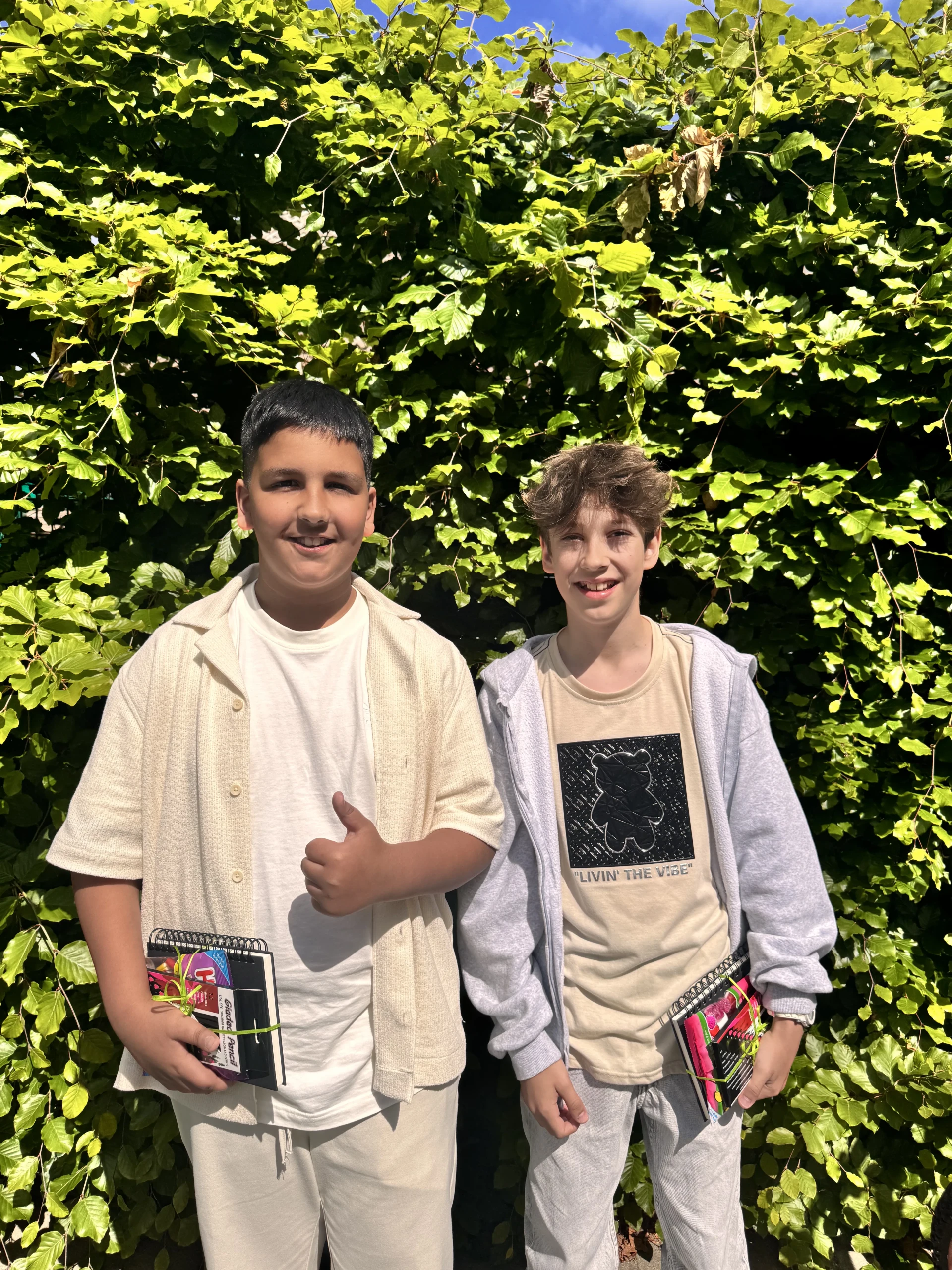 Dean T. und Mahier U. aus der 5b